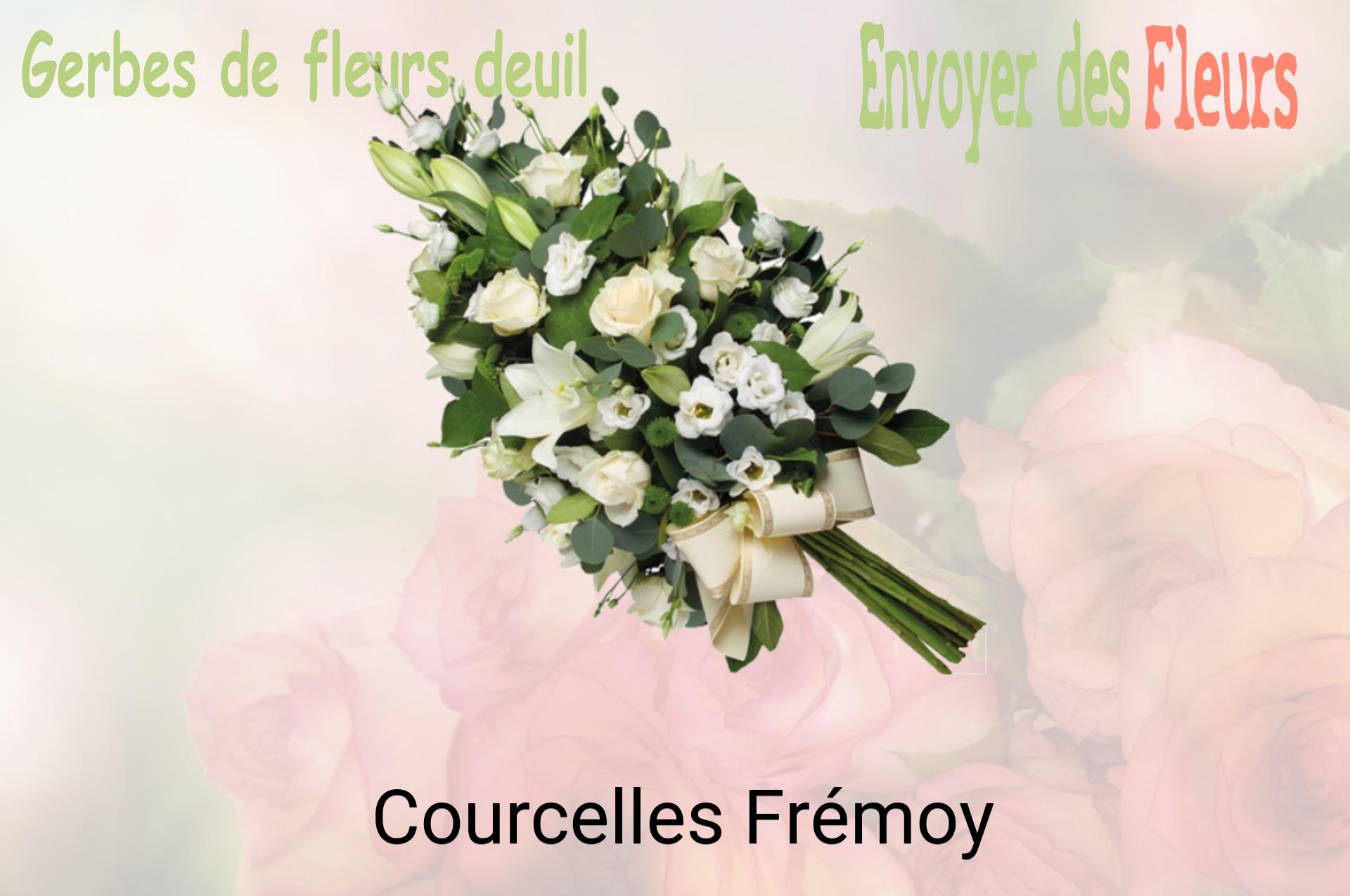 Gerbe de fleurs de deuil livrée à Courcelles-Frémoy
